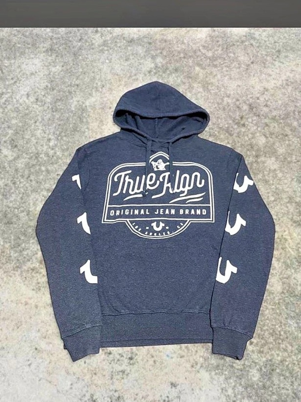 True Religion Men's Graphic Pullover Hoodie in Blue